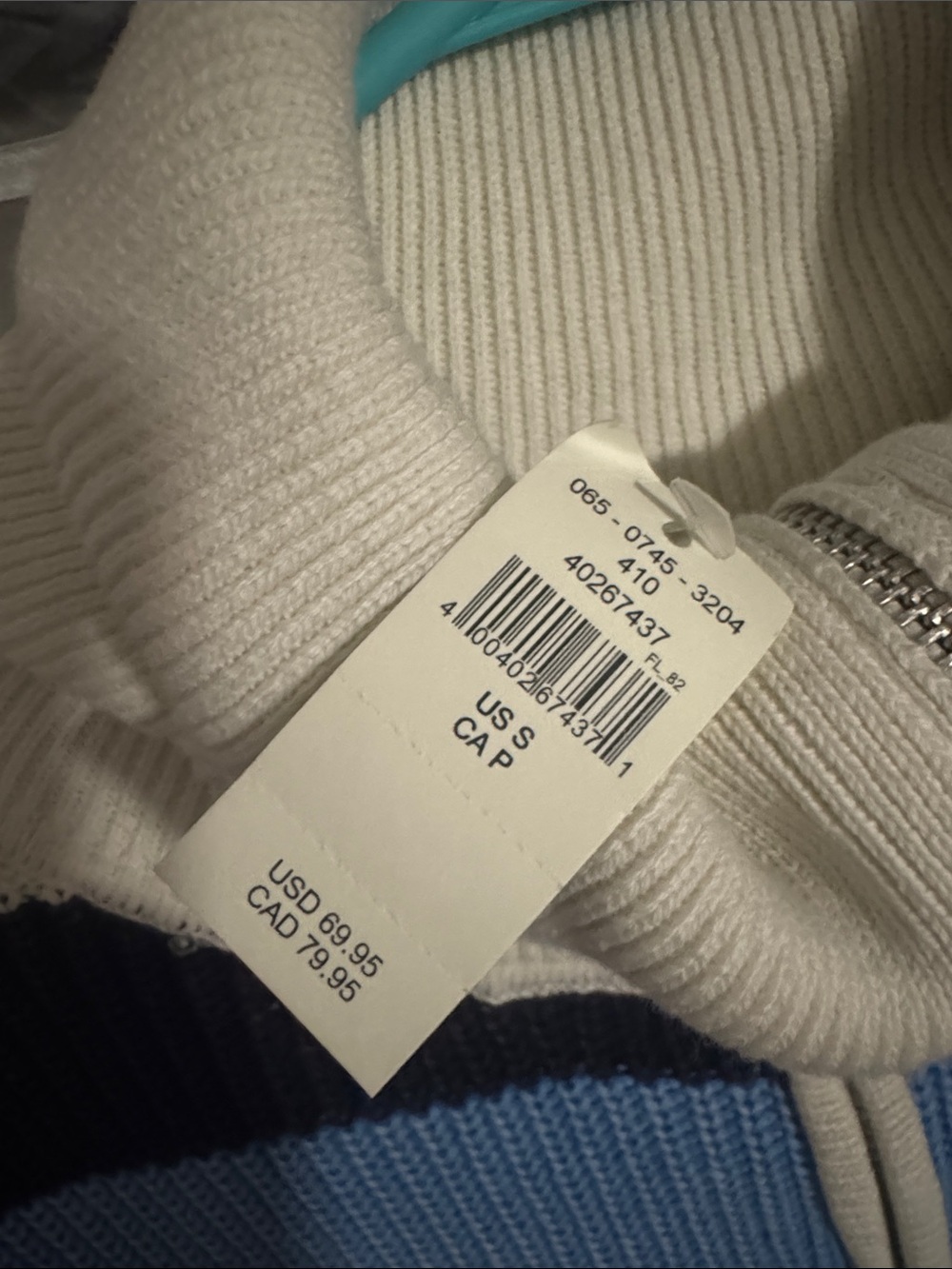 Aerie Oversized Striped Half-Zip Sweater NWT size small - Picture 4 of 4